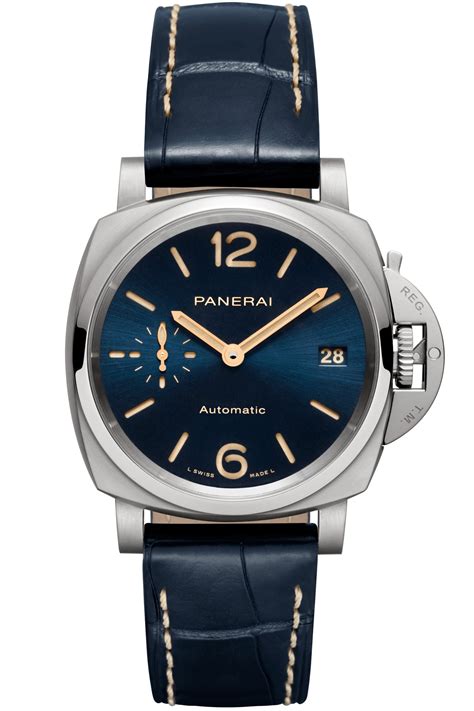 blue panerai 38mm on wrist|timekee Panerai due 38 review.